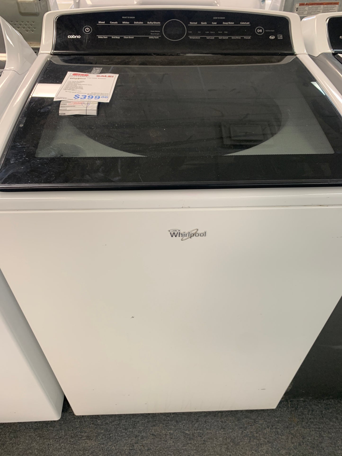 Whirlpool Cabrio Washer.