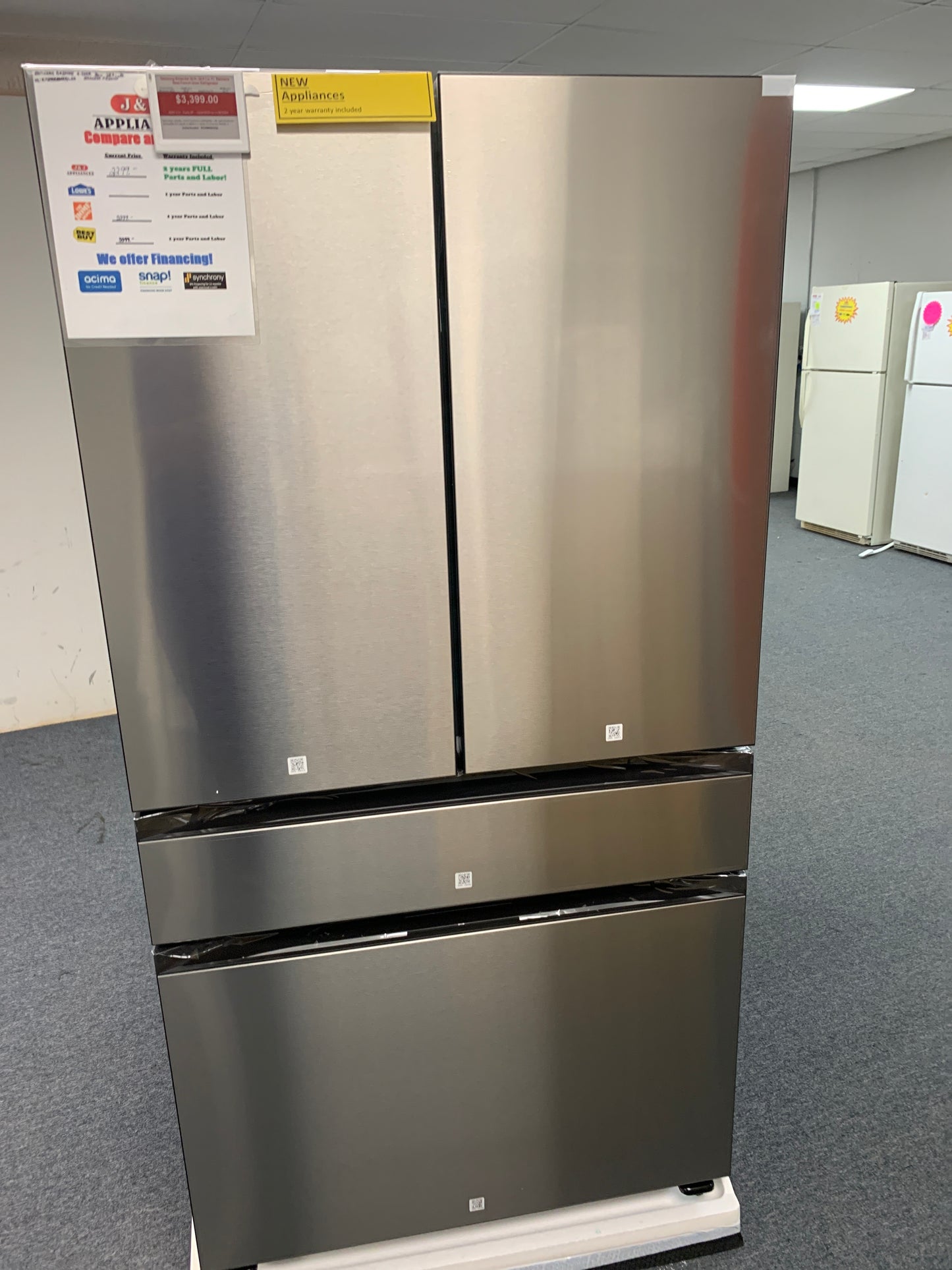 Samsung Bespoke 4 Door Stainless Steel Refrigerator**NEW**