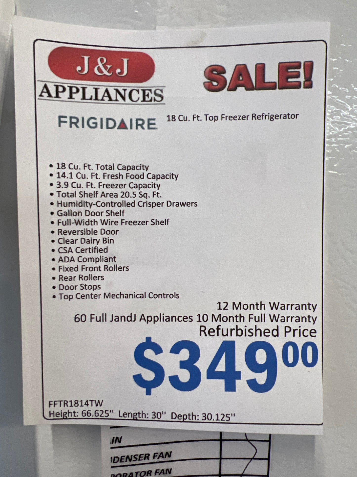 Frigidaire Refrigerator