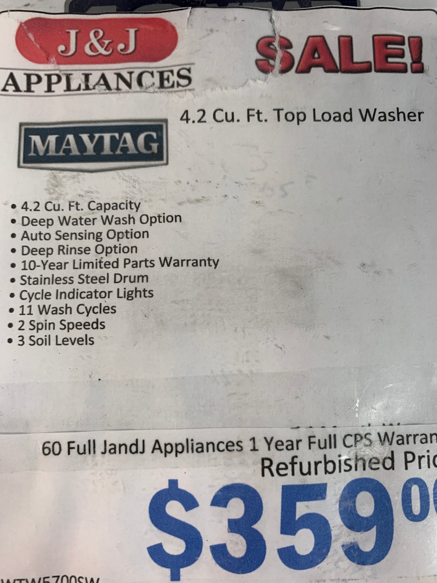 Maytag Washer.