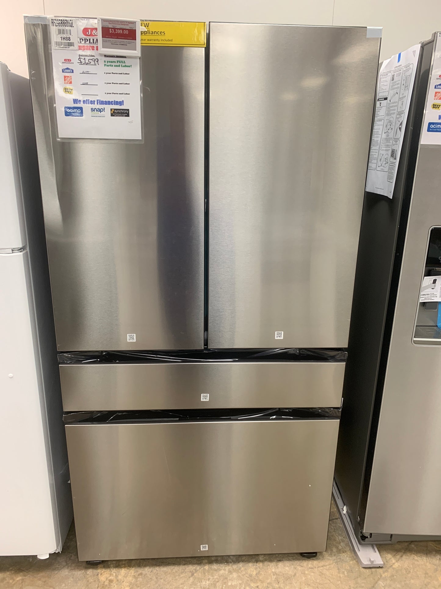 Samsung Stainless Steel Refrigerator.