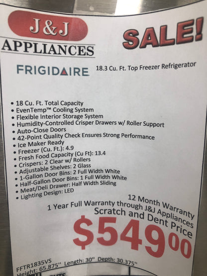 Frigidaire Top and Bottom.