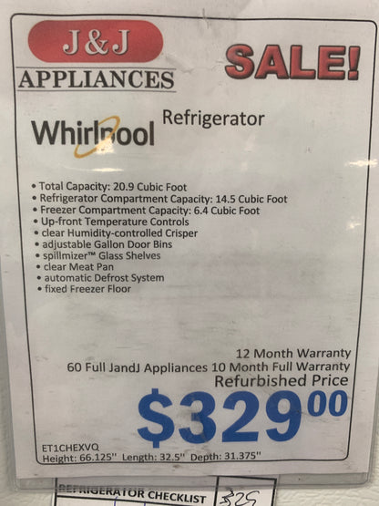 Whirlpool Top Bottom Refrigerator.