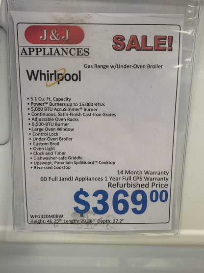 Whirlpool Gas Stove.