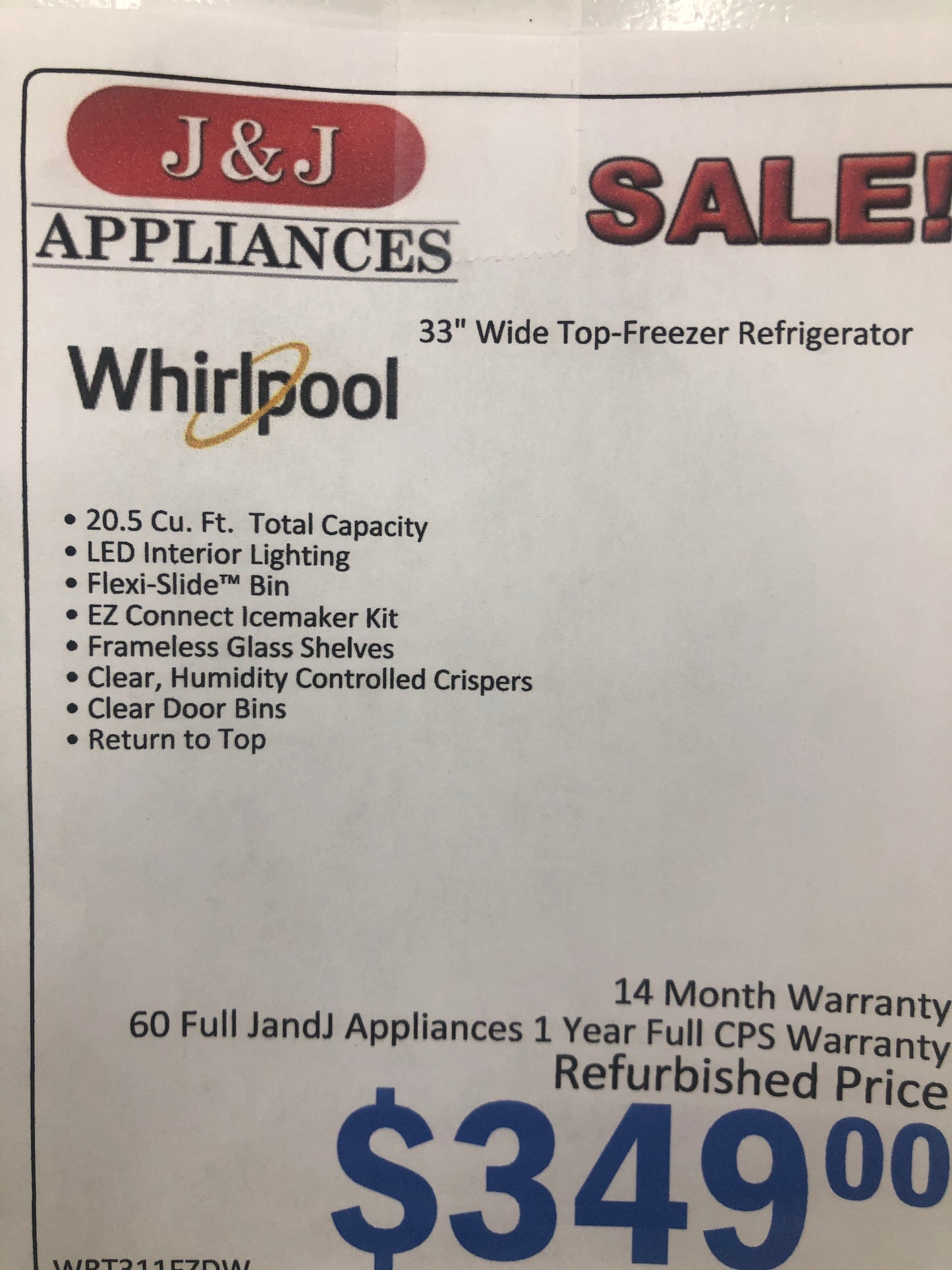 Whirlpool Refrigerator