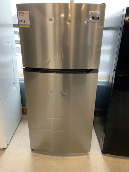 Frigidaire Stainless Steel Top Bottom Refrigerator.