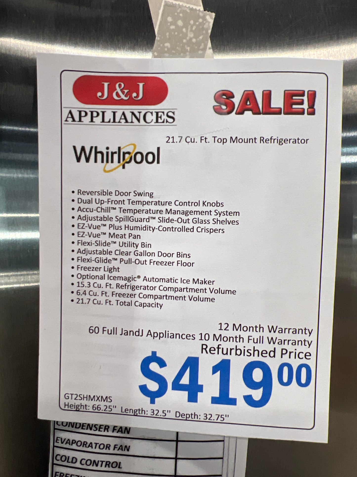 Whirlpool Refrigerator