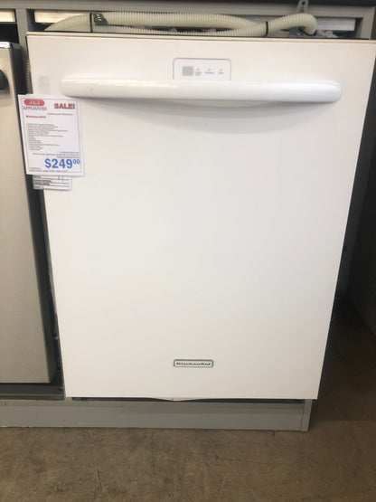 Kitchenaid White Dishwasher.