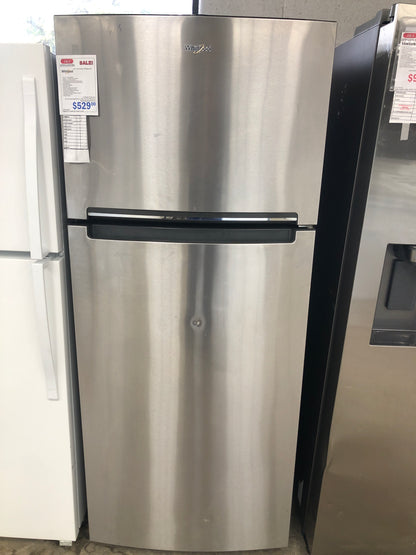 Whirlpool Stainless Steel Top Bottom Refrigerator.