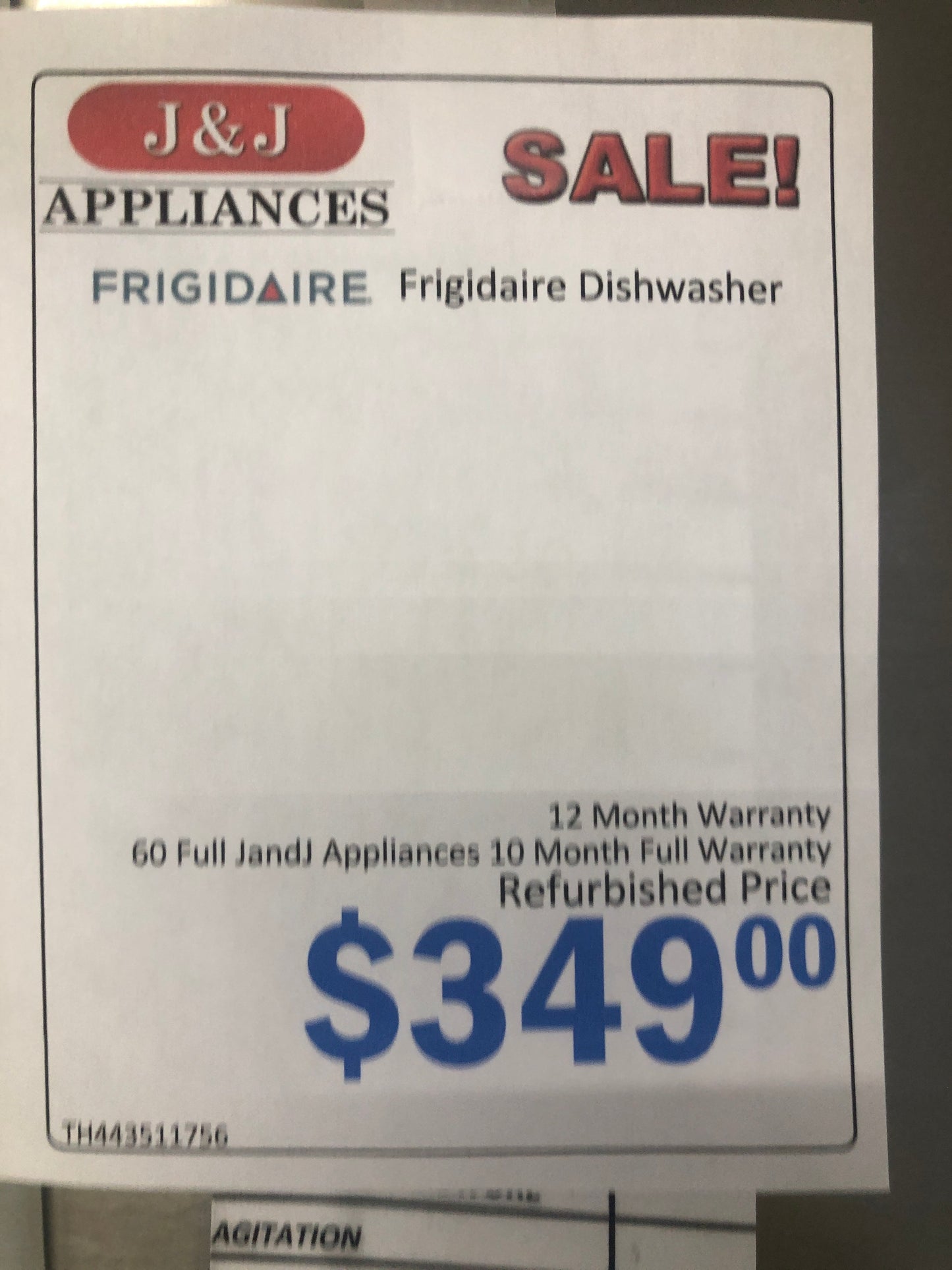 Frigidaire Stainless Steel Dishwasher.