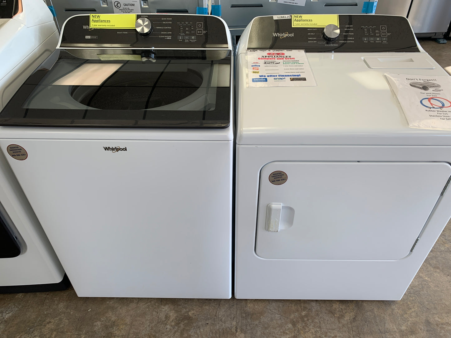 Whirlpool Washer Dryer Set.