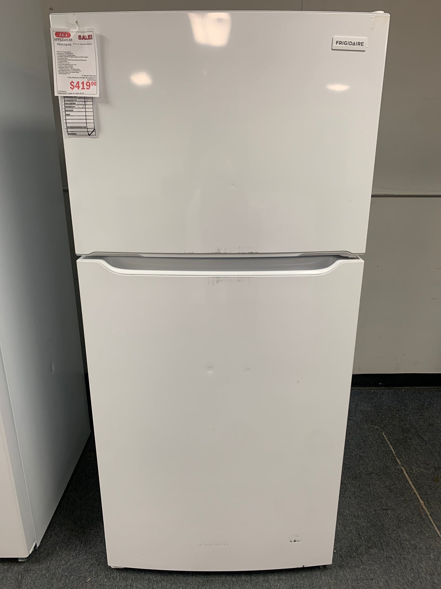 Frigidaire Top Bottom Refrigerator.