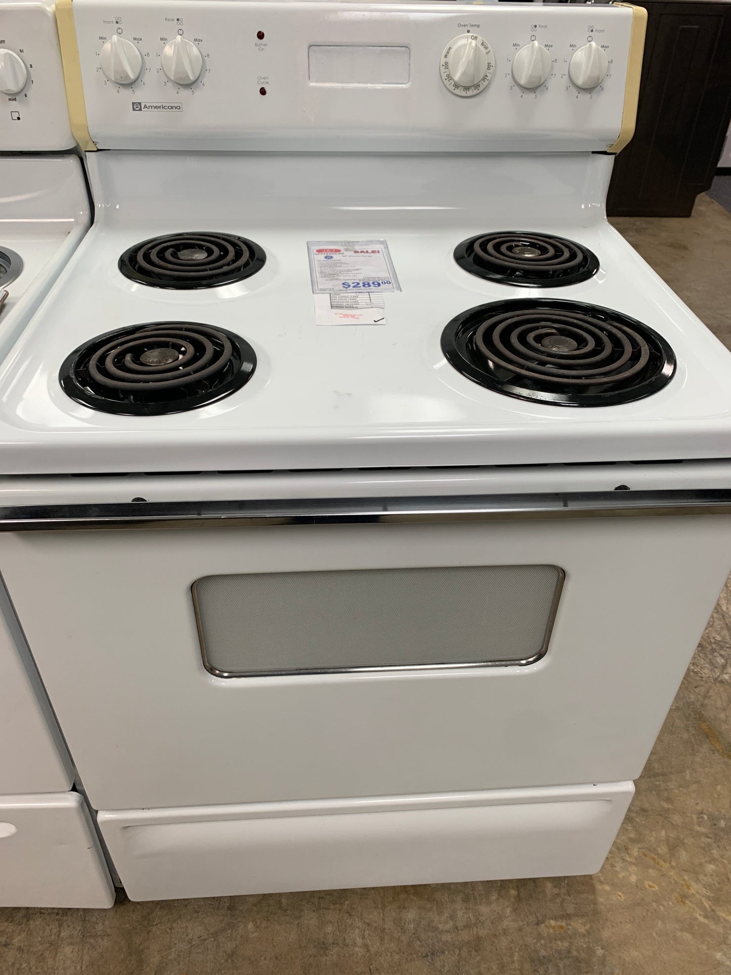 Americana Electric Range.