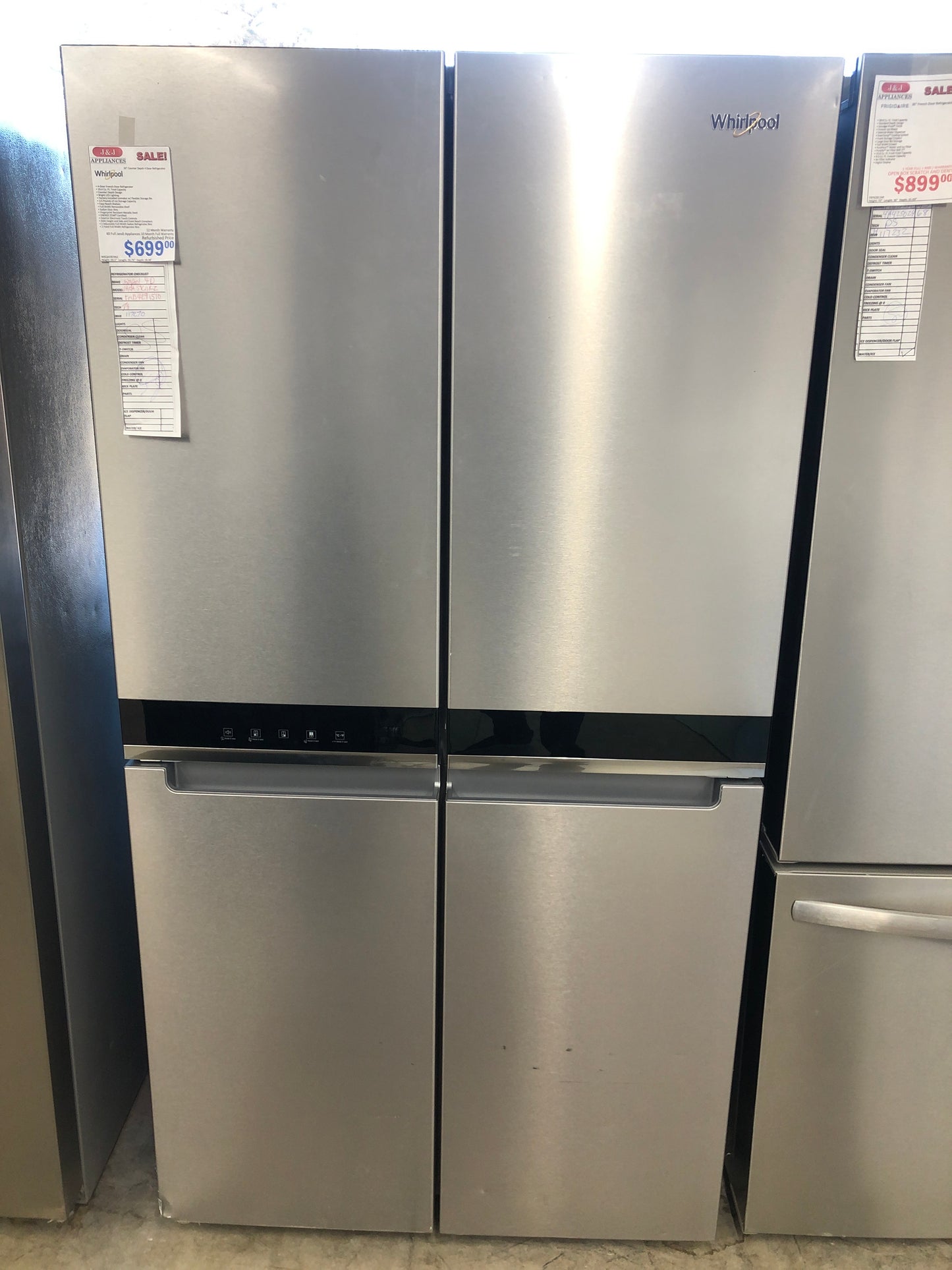 Whirlpool 4 Door Refrigerator.