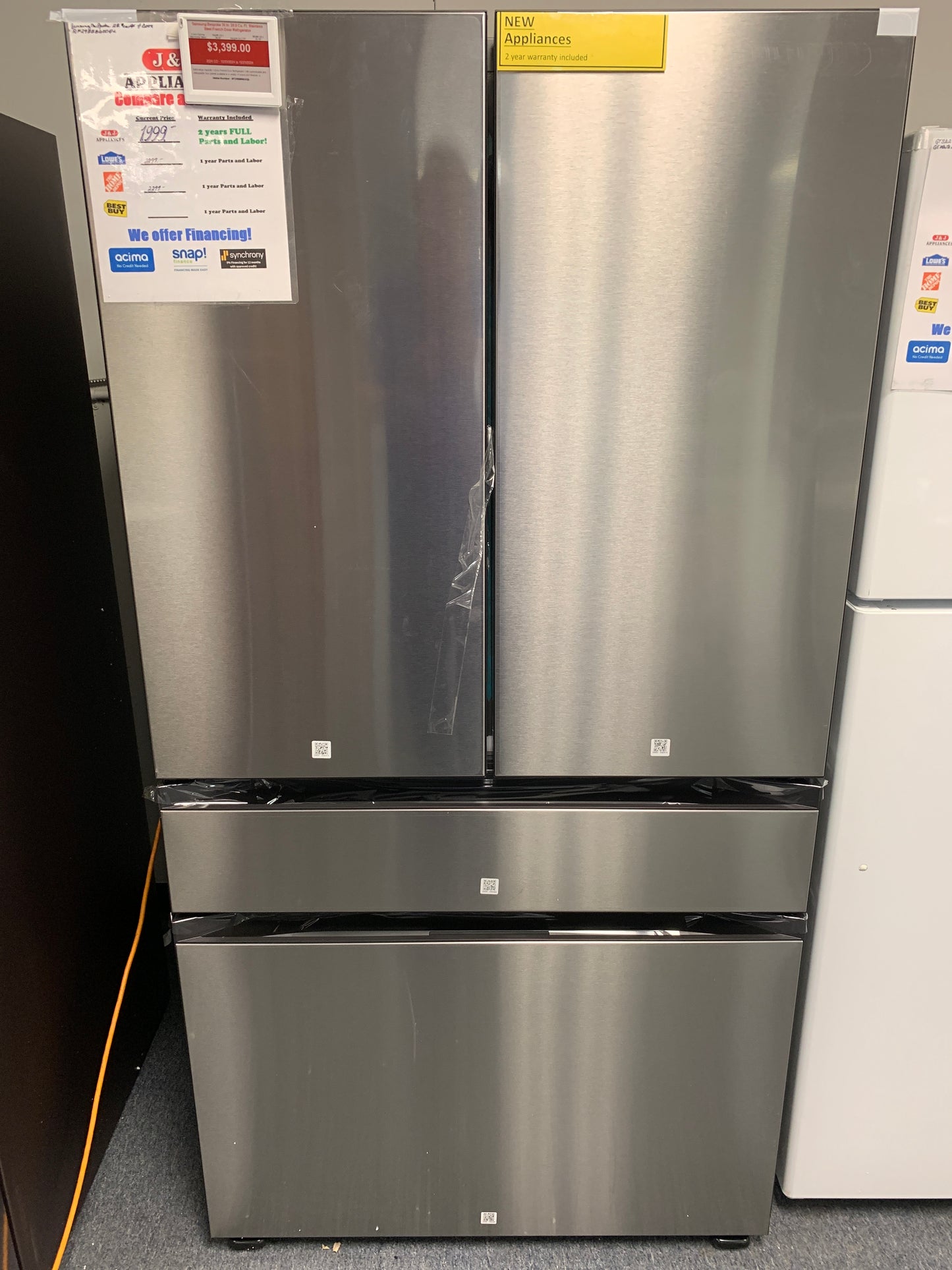 Samsung Bespoke 4 Door Refrigerator.