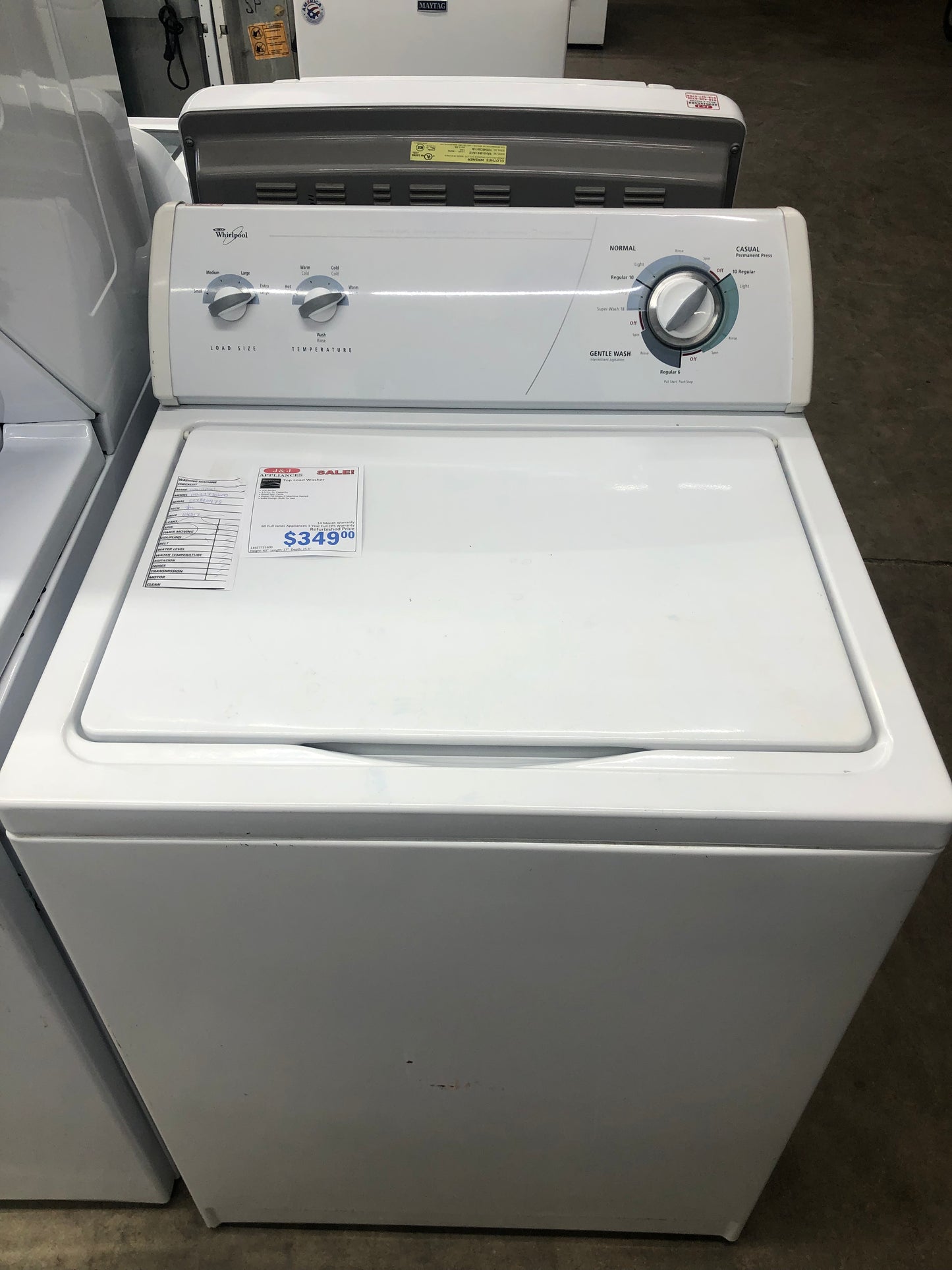 Whirlpool White Top Load Washer