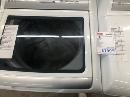 GE White Top Load Washer and Electric Dryer Set