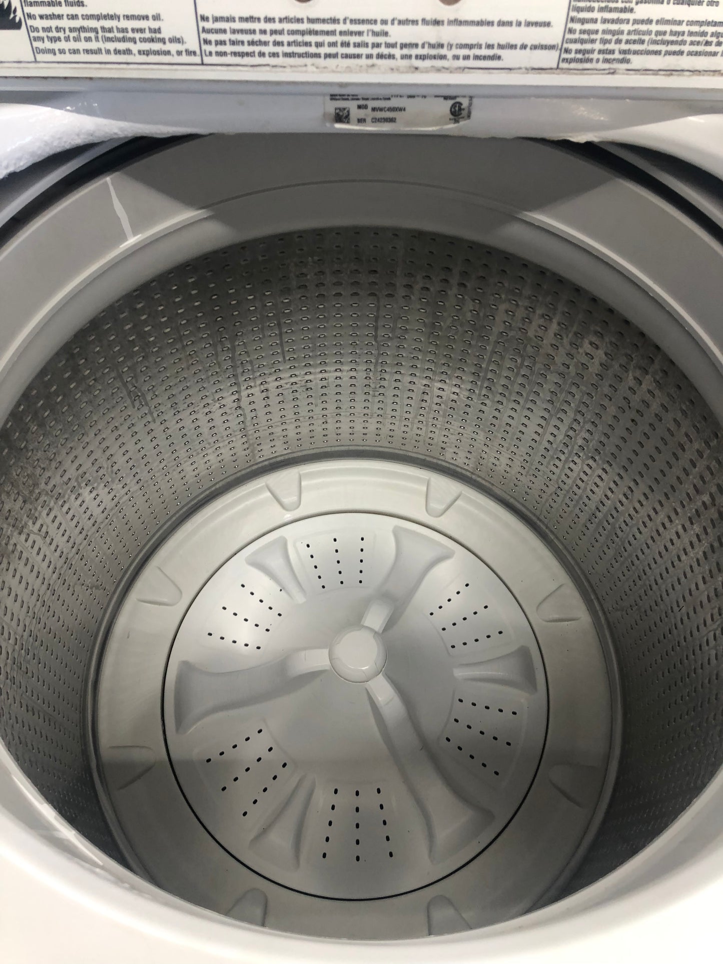 Maytag White Glass Top Load Washer