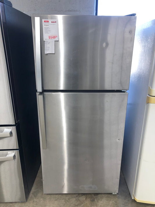 Whirlpool Stainless Steel Top And Bottom Refrigerator