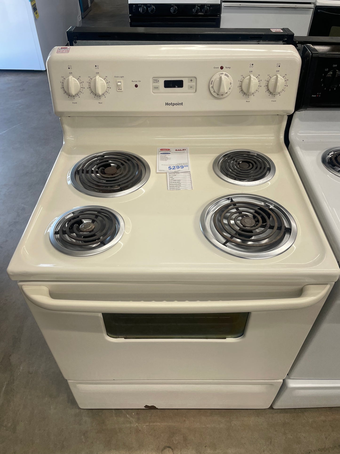 Hotpoint Almond Coil Top Electric Range